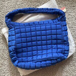 Free People FP Movement Quilted Carryall - Lapis Blue